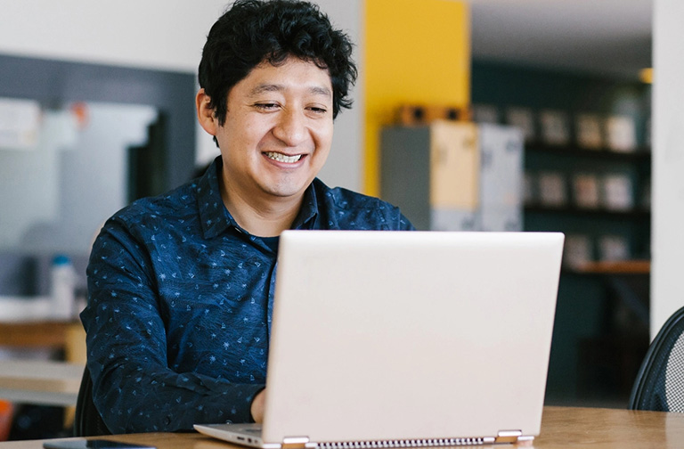 Man smiling in counselling self esteem therapy